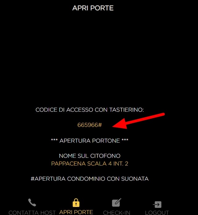 Istruzioni per accesso alla struttura